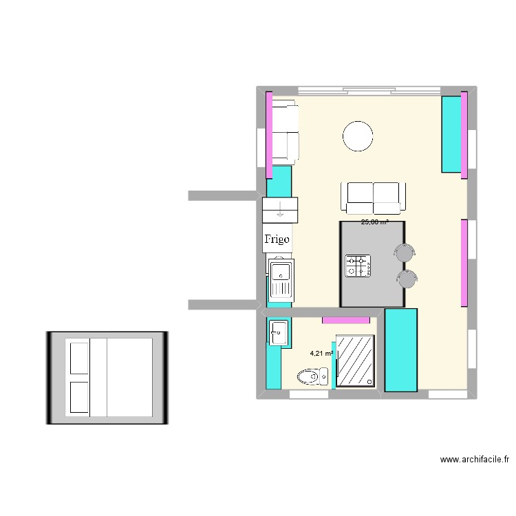garage - 1. Plan de 2 pièces et 30 m2