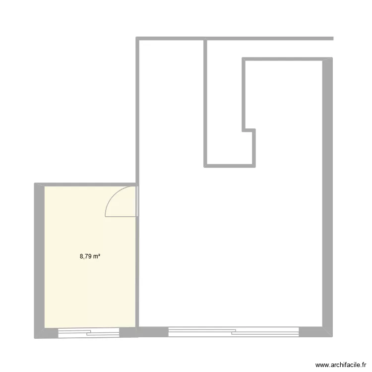 APPART LA BAULKE. Plan de 1 pièce et 9 m² APPART LA BAULKE. Plan de 1 pièce et 9 m²
