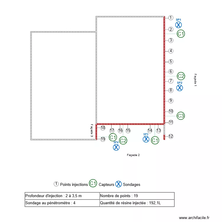 GUILLET. Plan de 2  et 59 m²