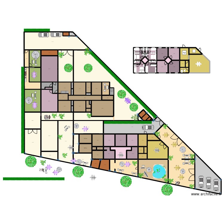 PROLONGEMENT APPARTS MAISOB 2207. Plan de 96 pièces et 2065 m2