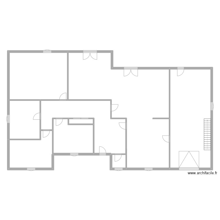 FERRAND. Plan de 7 pièces et 186 m2