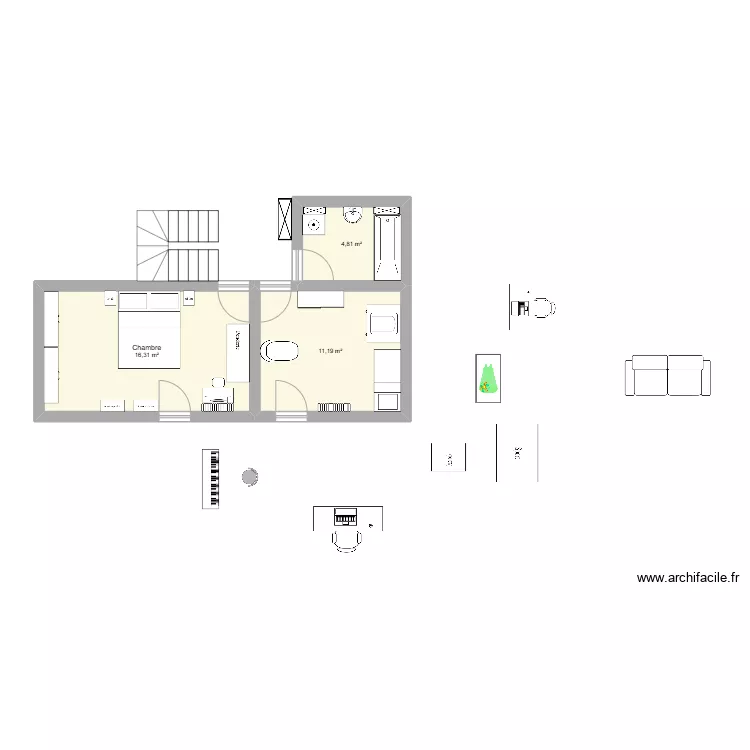 Chambre 3. Plan de Chambre 3. Plan de