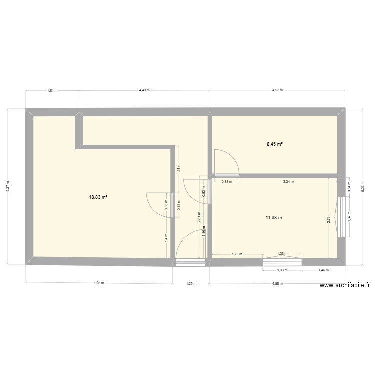 GOUGEON. Plan de 4 pièces et 48 m2