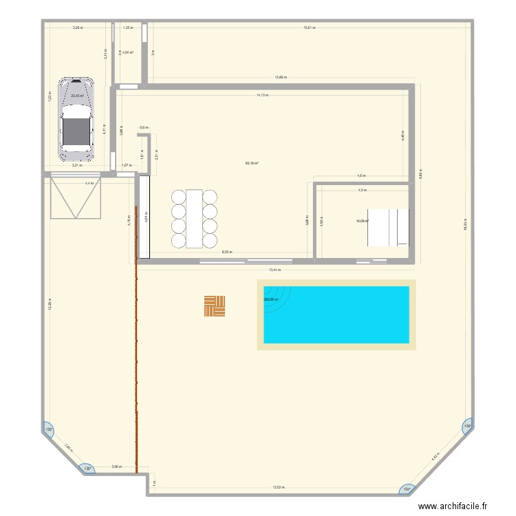 essai 1. Plan de 5 pièces et 442 m2