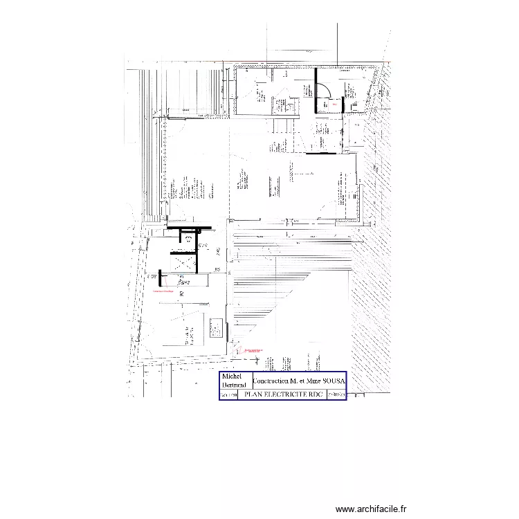 SOUSA PLAN RDC trame plancher. Plan de 