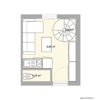 studio 12m2 2nethes douche en bas 2
