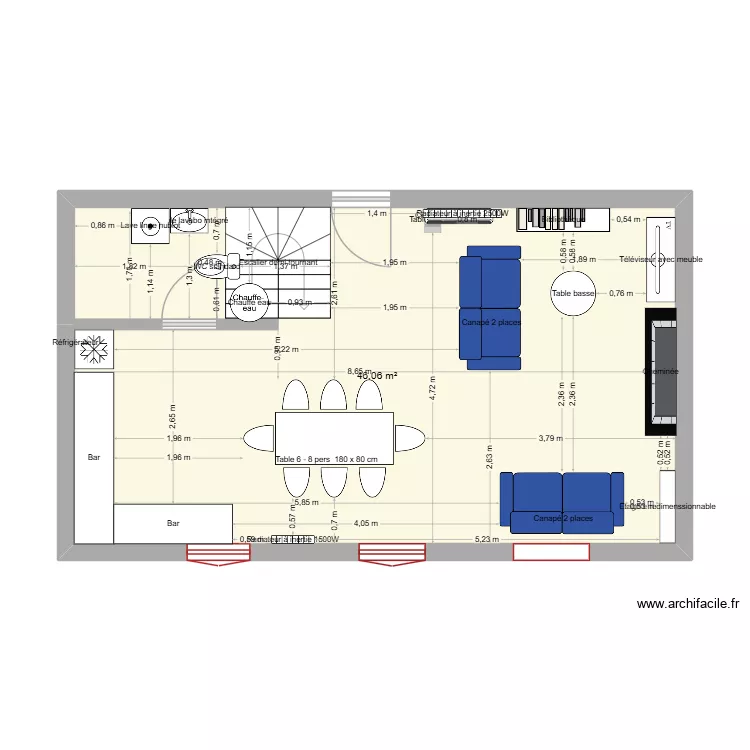 MAISON LE SAINT 2 RDC. Plan de 1 et 46 m² MAISON LE SAINT 2 RDC. Plan de 1 et 46 m²