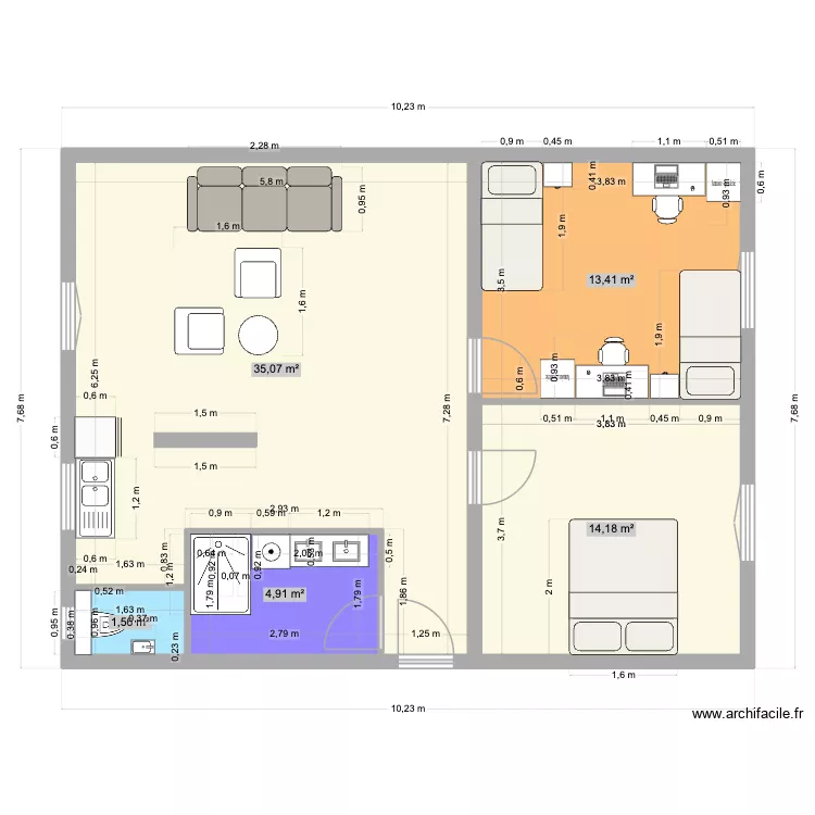 sevres3. Plan de 5 Pièces et 69 m² sevres3. Plan de 5 Pièces et 69 m²