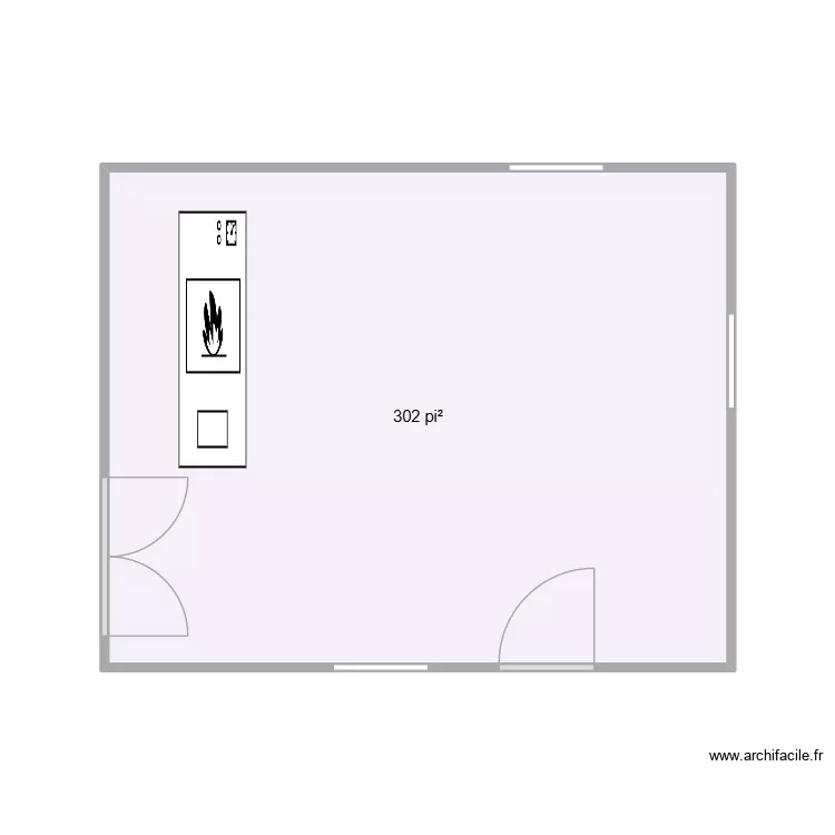 cabane. Plan de 1  et 28 m²