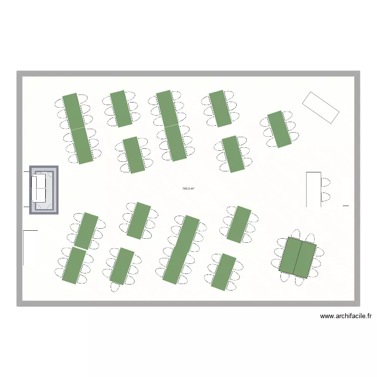 Salle M&Y. Plan de 1 et 196 m² Salle M&Y. Plan de 1 et 196 m²