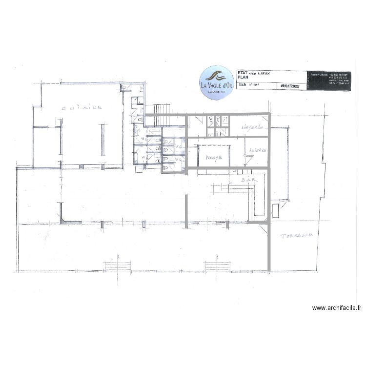 vague d'or 1. Plan de 1 pièce et 59 m2