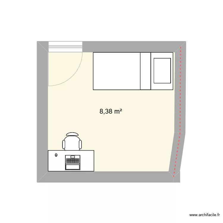 R&eacute;am&eacute;nagement bureau. Plan de 