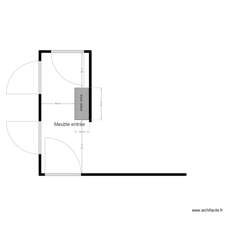 Entr&eacute;e. Plan de 