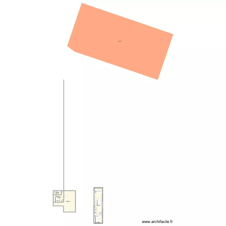 piece principale montroy chambre. Plan de 4  et 84 m²