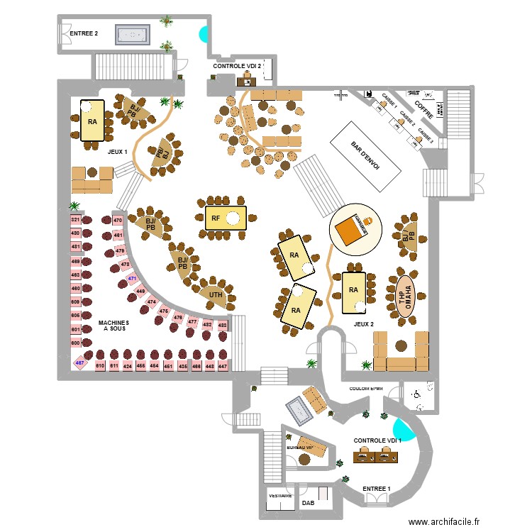 PLAN PALM BEACH 12/05. Plan de 18 pièces et 48 m2