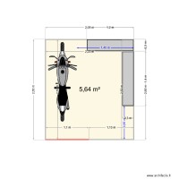 Rayonnage abri de jardin avec moto (parking)