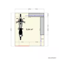 Rayonnage abri de jardin avec moto (parking)