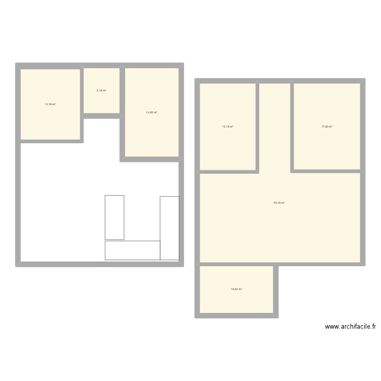 iman plan. Plan de 7 pièces et 130 m2