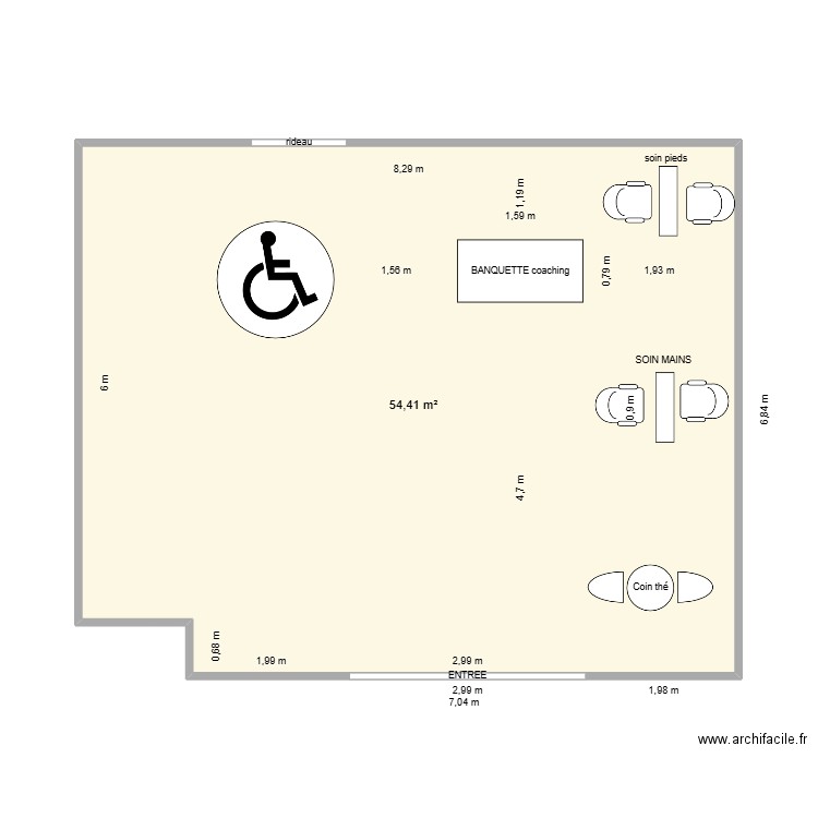 LAVANA AOSTIN. Plan de 1 pièce et 54 m2