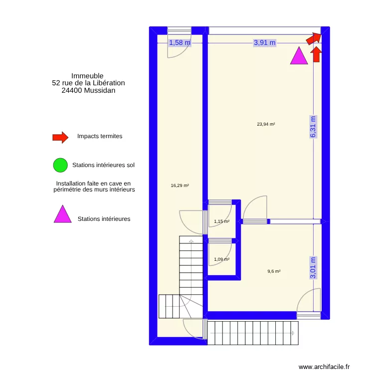 BRUGUIER Audrey (Ex Martins). Plan de 5 et 52 m² BRUGUIER Audrey (Ex Martins). Plan de 5 et 52 m²