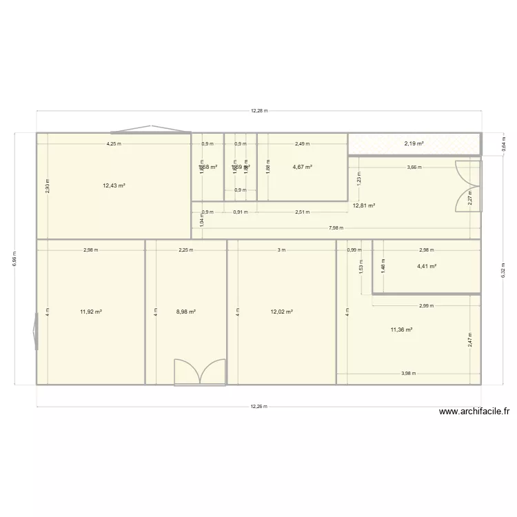 rdc V2. Plan de 11 Pièces et 84 m² rdc V2. Plan de 11 Pièces et 84 m²