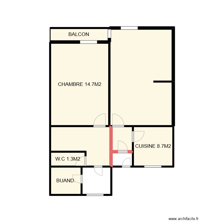 Madelaeine. Plan de 7 pièces et 21 m2