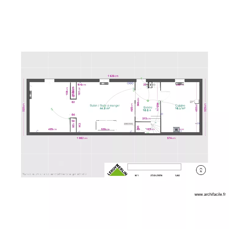 VILLIE MORGON RDC. Plan de 