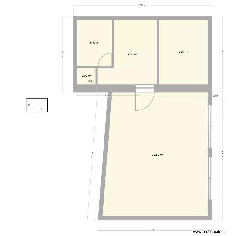 Pagny projet 3. Plan de 5 et 64 m² Pagny projet 3. Plan de 5 et 64 m²