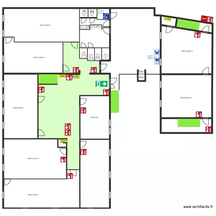 Olivier rdc A &eacute;tage g&eacute;n&eacute;ral. Plan de 