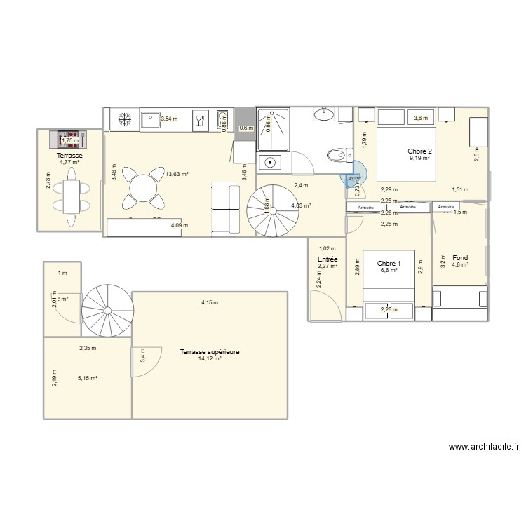EMPURIA. Plan de 11 pièces et 67 m2