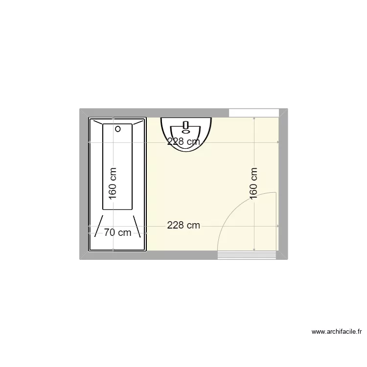 NAM HEE Avant travaux. Plan de 1  et 4 m²