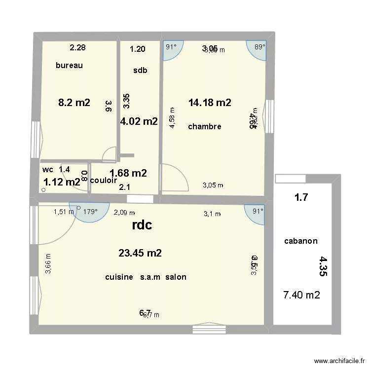 rdc. Plan de rdc. Plan de