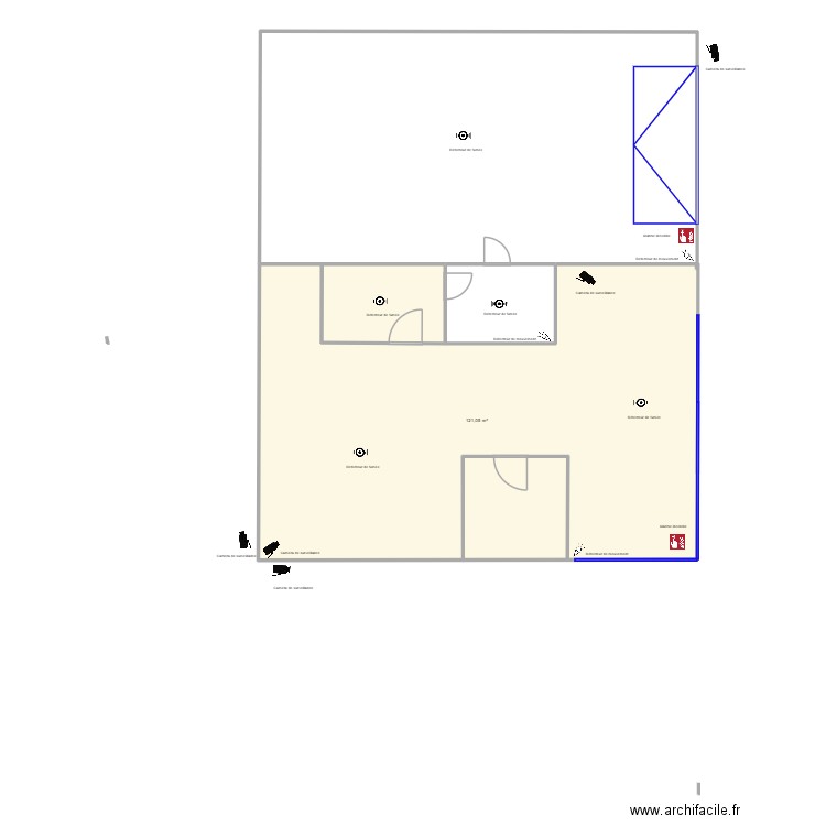 arnaud rez. Plan de 2 pièces et 130 m2