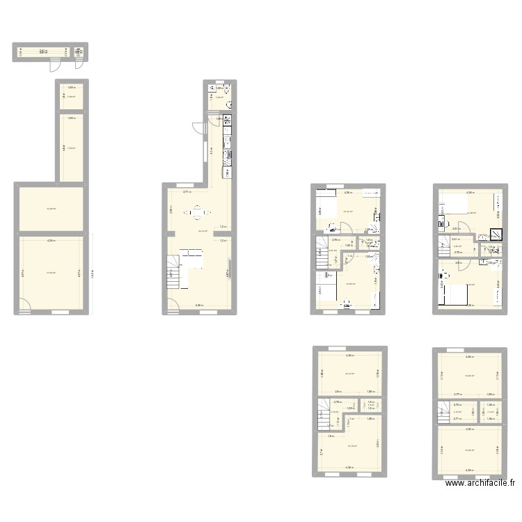 planGilly. Plan de 24 pièces et 233 m2