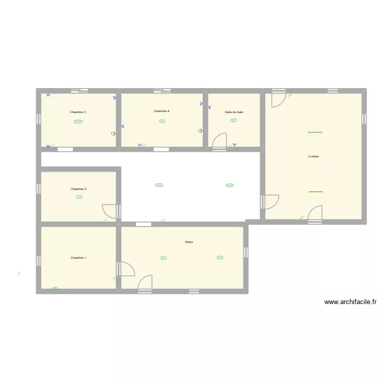 Maison de Hoatua. Plan de 7 Pièces et 129 m² Maison de Hoatua. Plan de 7 Pièces et 129 m²