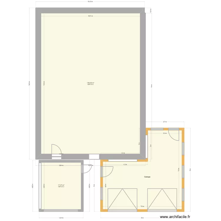 garage. Plan de 