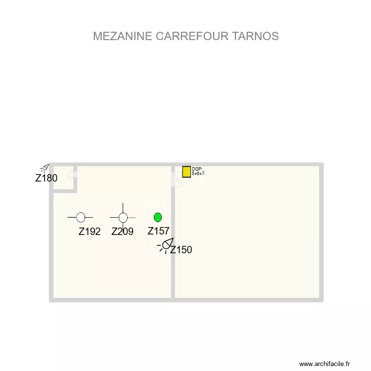 MEZANINE C ARREFOUR TARNOS. Plan de 