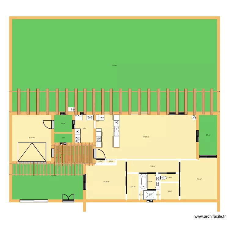 naty. Plan de 20 pièces et 407 m²