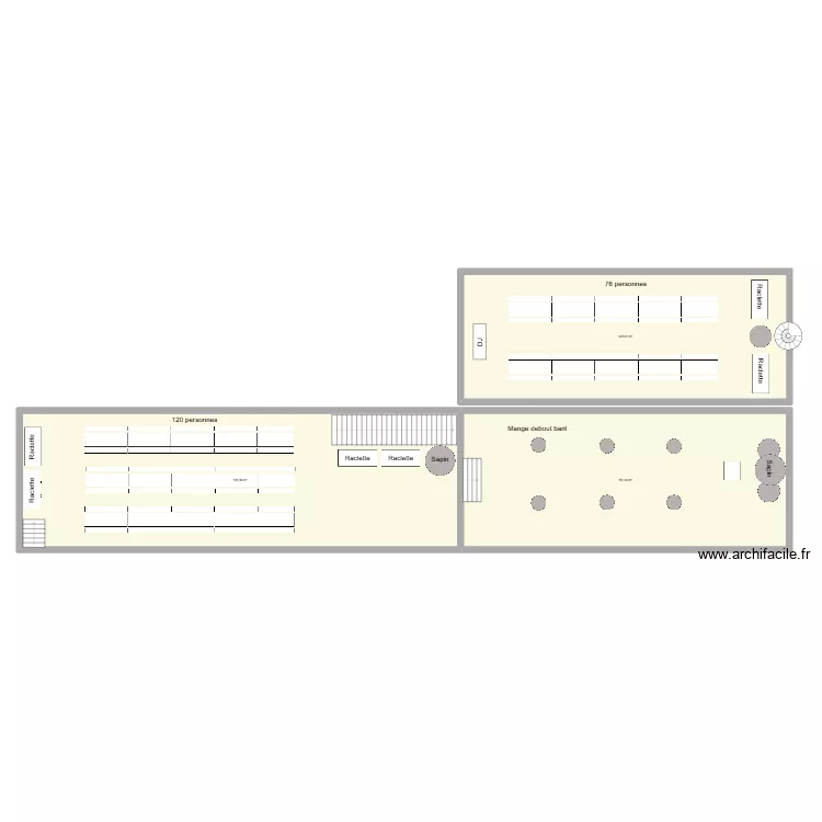 gorioux plan de table 12 dec lanniron. Plan de 3  et 369 m²