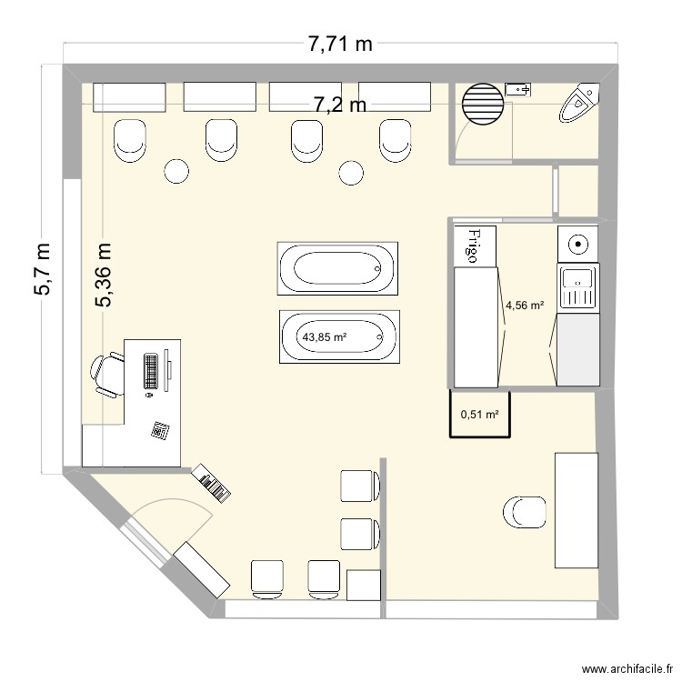 Nath. Plan de 3 pièces et 49 m2