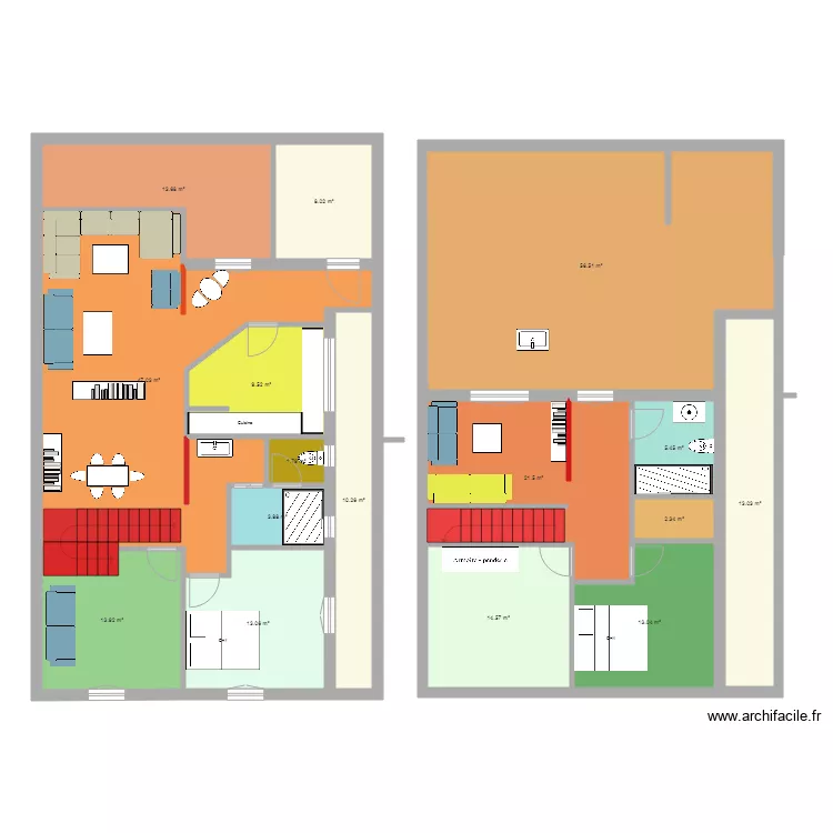 Plan A. Plan de 16 pièces et 248 m²