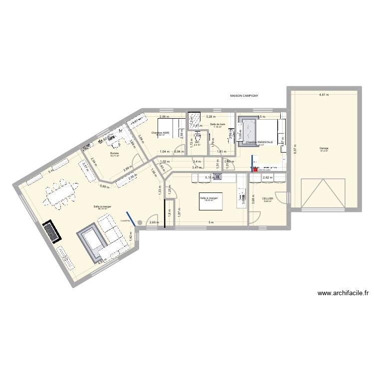 MAISON PARENTS. Plan de 0 pièce et 0 m2