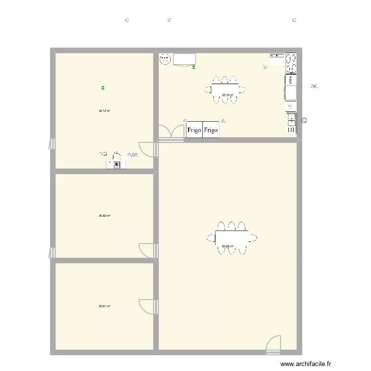 adbi assem. Plan de 5  et 206 m²