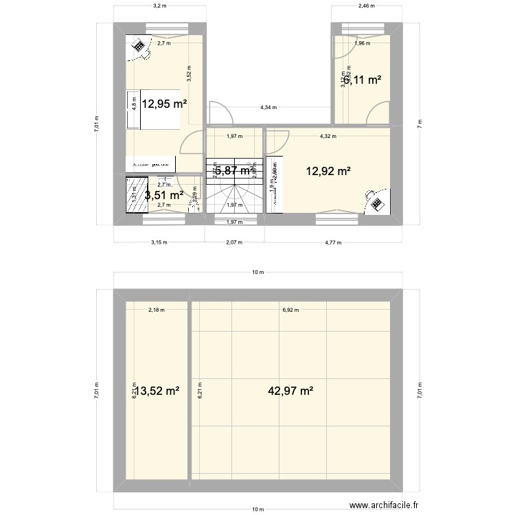 COLOC A 9 CHAMBRES - CHATOU V2 bene. Plan de 7 pièces et 98 m2