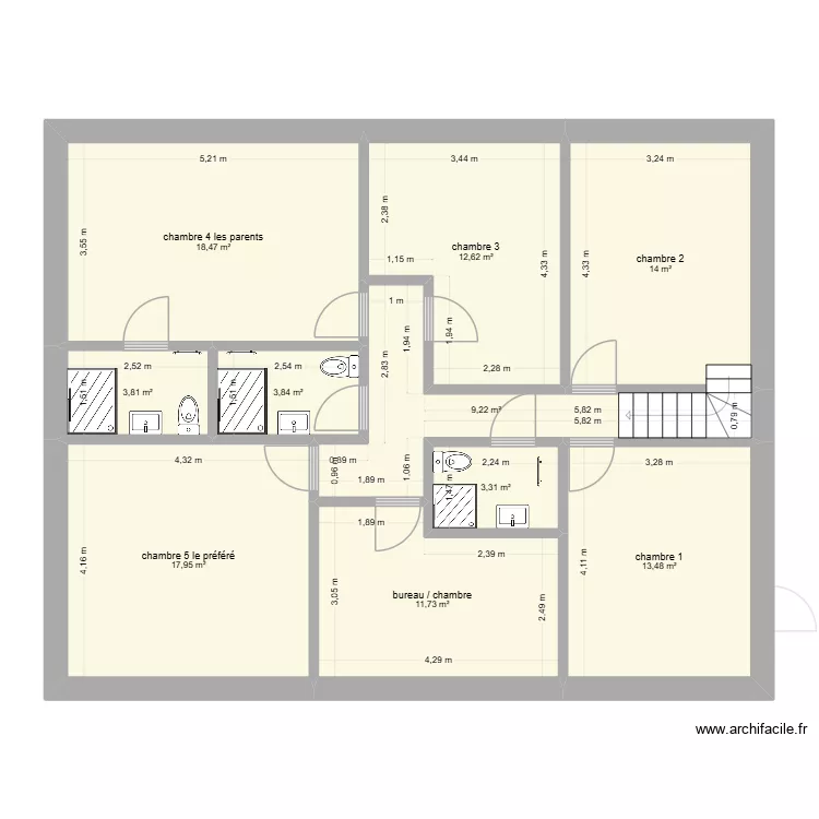 masnuy béton v1 pas bon. Plan de 11 pièces et 223 m² masnuy béton v1 pas bon. Plan de 11 pièces et 223 m²