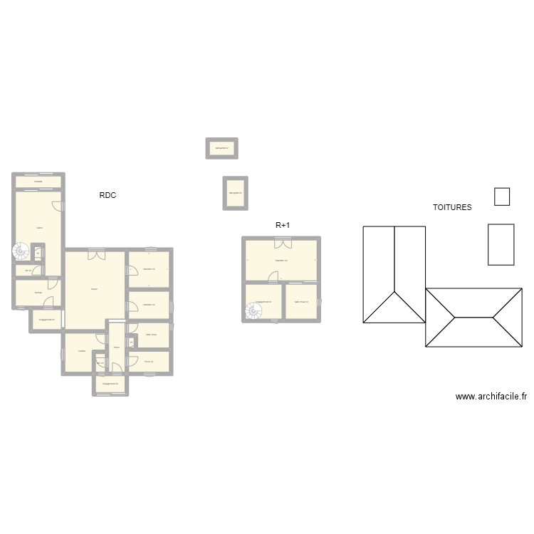 350601860. Plan de 21 pièces et 169 m2