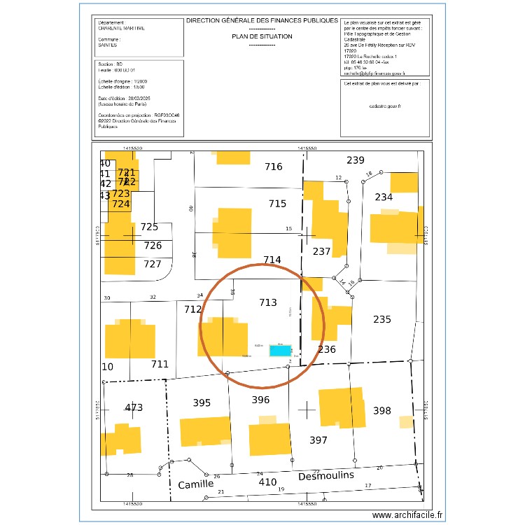 CHABOREL. Plan de 0 pièce et 0 m2