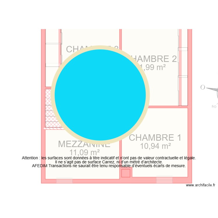 BI28384. Plan de 18 pièces et 185 m2