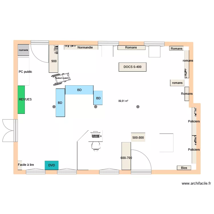 Réaménagement 3. Plan de 1 et 90 m² Réaménagement 3. Plan de 1 et 90 m²