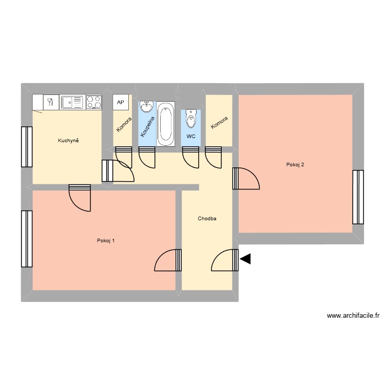 E.F. Buriana 2379, byt 12. Plan de 0 pièce et 0 m2